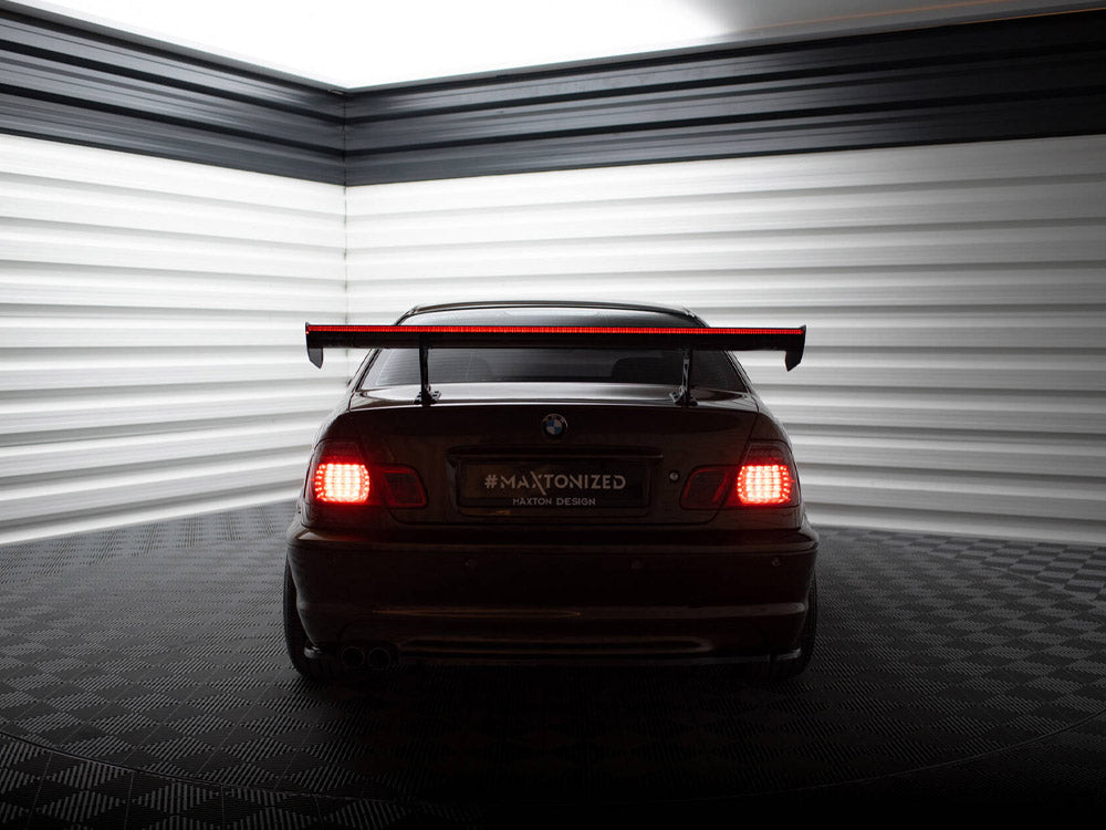 Carbon Spoiler With Internal Brackets Uprights + LED compatible with BMW 3 Coupe E46