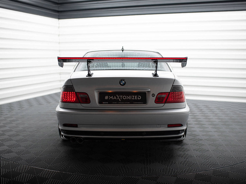 Carbon Spoiler With Internal Brackets Uprights + LED compatible with BMW 3 Coupe E46