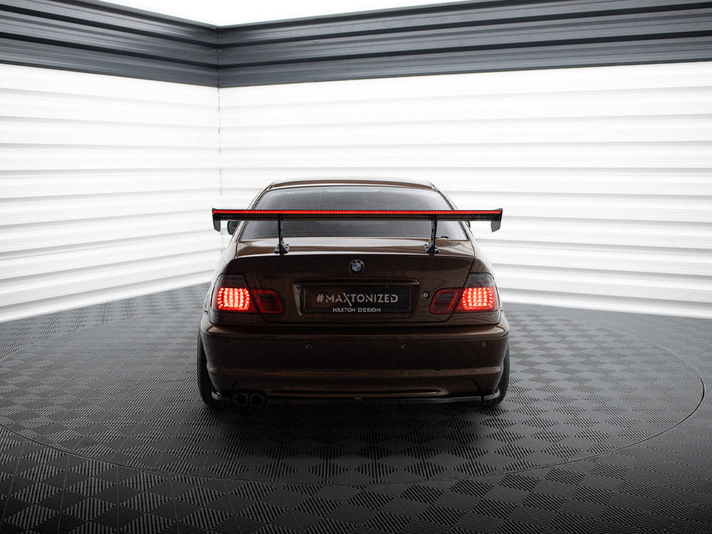 Carbon Spoiler With Internal Brackets Uprights + LED compatible with BMW 3 Coupe E46