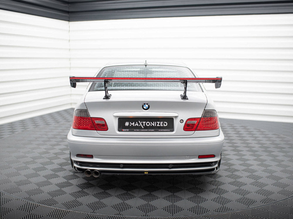 Carbon Spoiler With Internal Brackets Uprights + LED compatible with BMW 3 Coupe E46