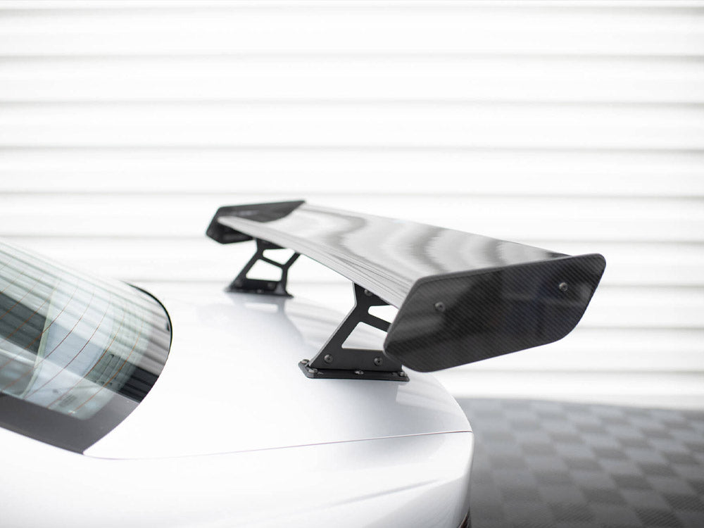 Carbon Spoiler With Internal Brackets Uprights + LED compatible with BMW 3 Coupe E46