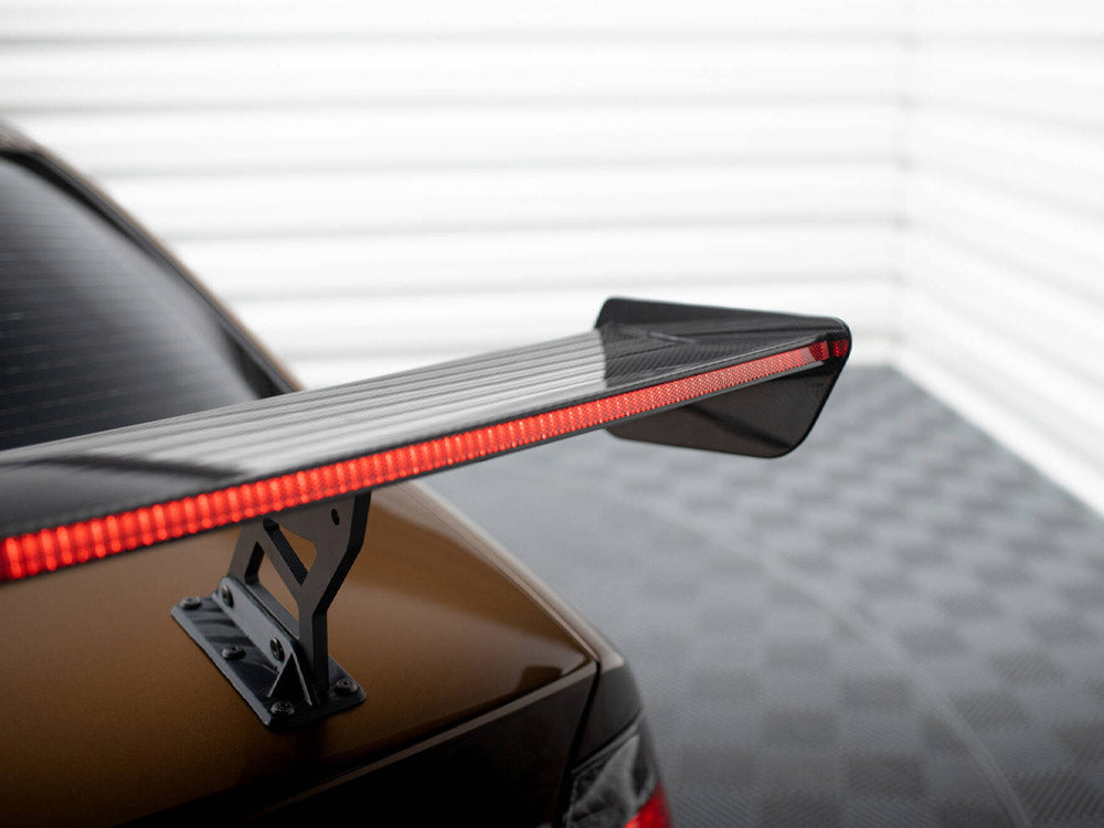 Carbon Spoiler With Internal Brackets Uprights + LED compatible with BMW 3 Coupe E46