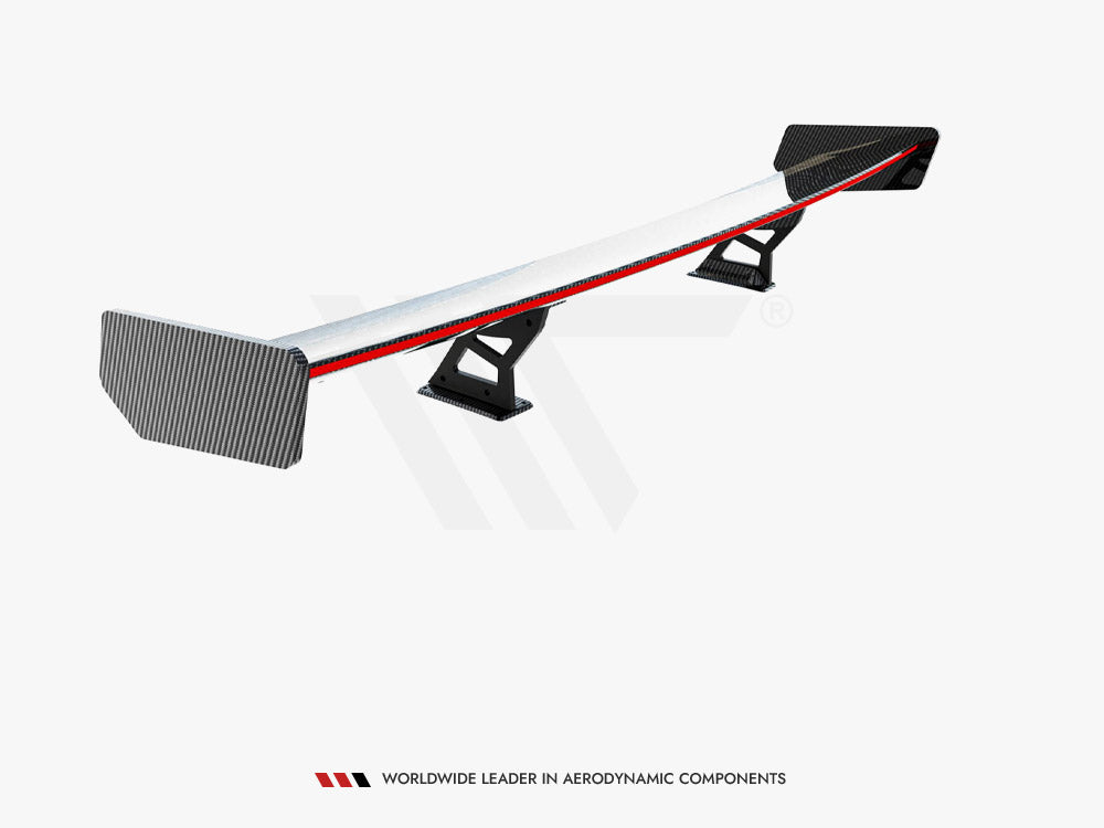 Carbon Spoiler With Internal Brackets Uprights + LED compatible with BMW 3 Coupe E46