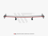 Carbon Spoiler With Internal Brackets Uprights + LED compatible with BMW 3 Coupe E46