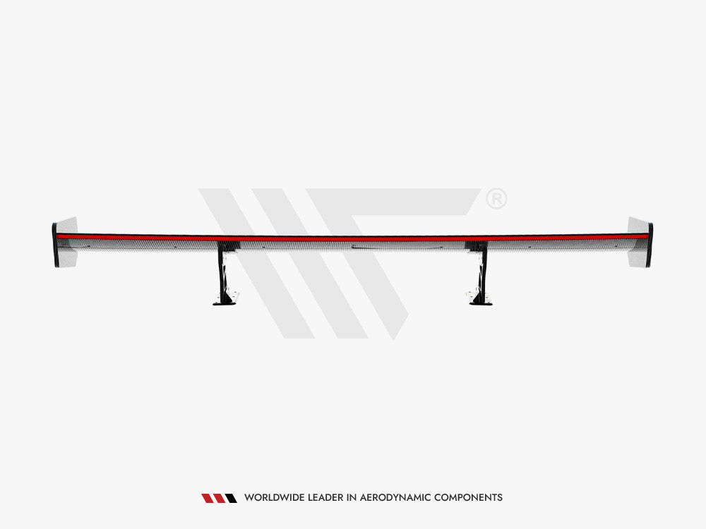 Carbon Spoiler With Internal Brackets Uprights + LED compatible with BMW 3 Coupe E46