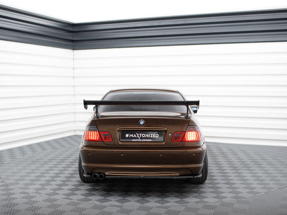 Carbon Spoiler With External Brackets Uprights compatible with BMW 3 Coupe E46
