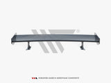 Carbon Spoiler With External Brackets Uprights compatible with BMW 3 Coupe E46