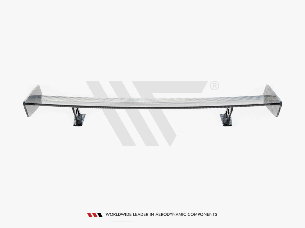 Carbon Spoiler With External Brackets Uprights compatible with BMW 3 Coupe E46