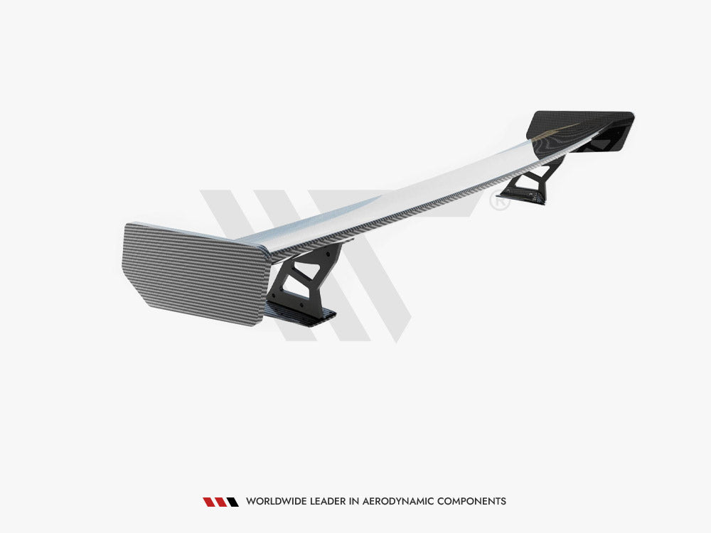 Carbon Spoiler With External Brackets Uprights compatible with BMW 3 Coupe E46