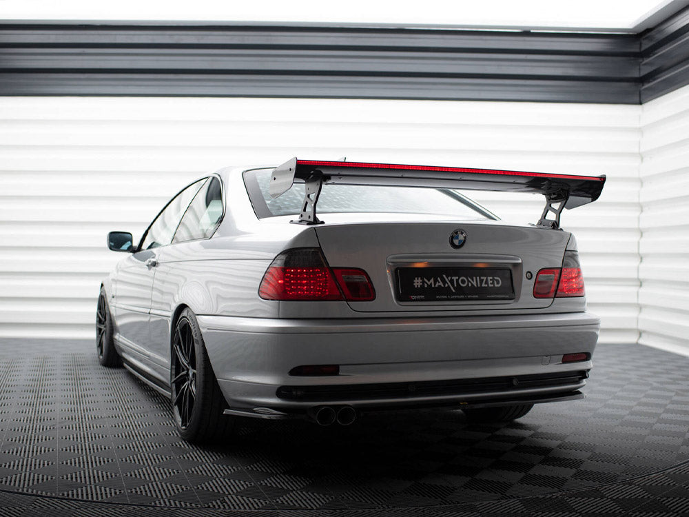 Carbon Spoiler With External Brackets Uprights + LED compatible with BMW 3 Coupe E46