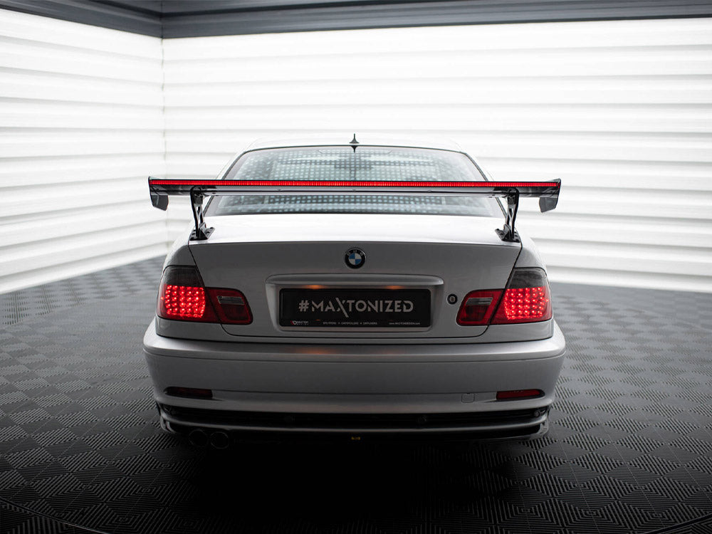 Carbon Spoiler With External Brackets Uprights + LED compatible with BMW 3 Coupe E46