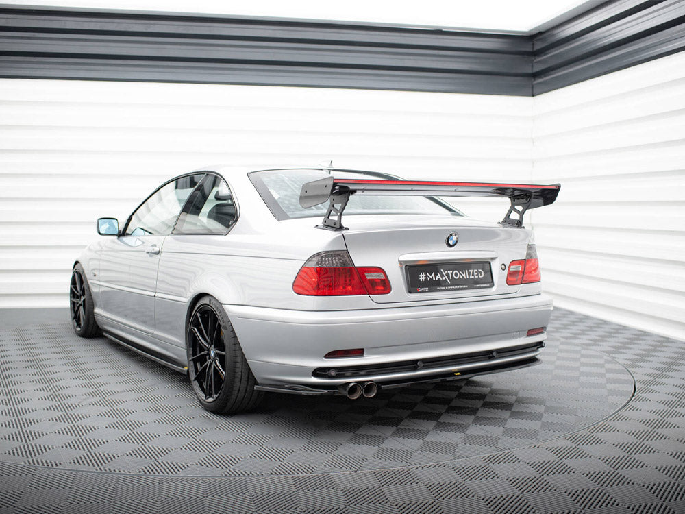 Carbon Spoiler With External Brackets Uprights + LED compatible with BMW 3 Coupe E46