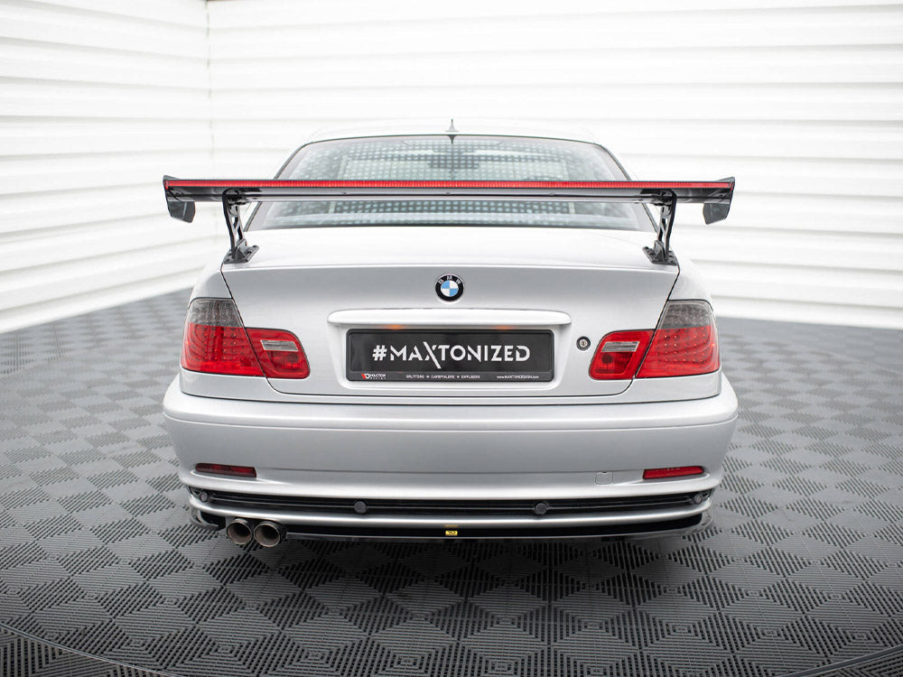 Carbon Spoiler With External Brackets Uprights + LED compatible with BMW 3 Coupe E46