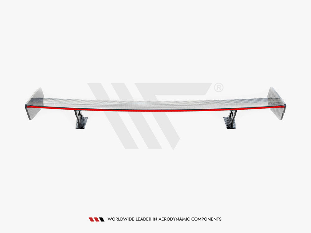 Carbon Spoiler With External Brackets Uprights + LED compatible with BMW 3 Coupe E46