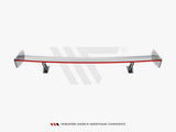 Carbon Spoiler With External Brackets Uprights + LED compatible with BMW 3 Coupe E46