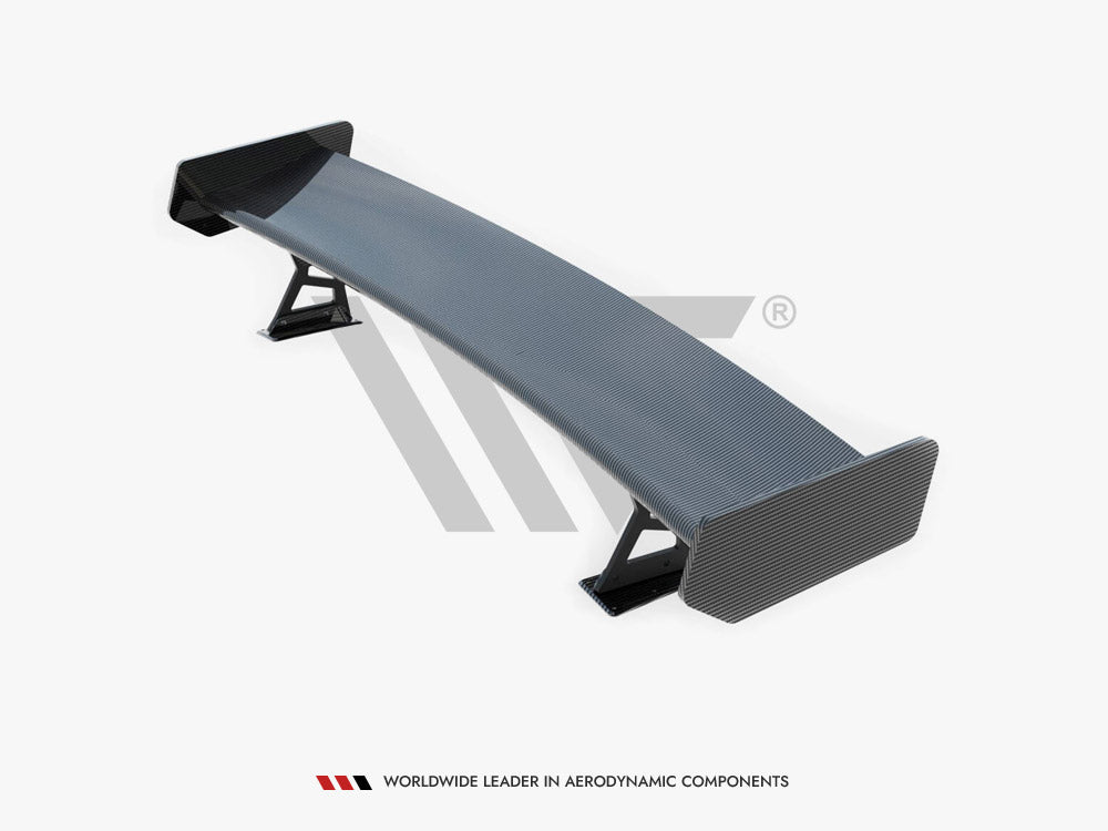 Carbon Spoiler With External Brackets Uprights + LED compatible with BMW 3 Coupe E46