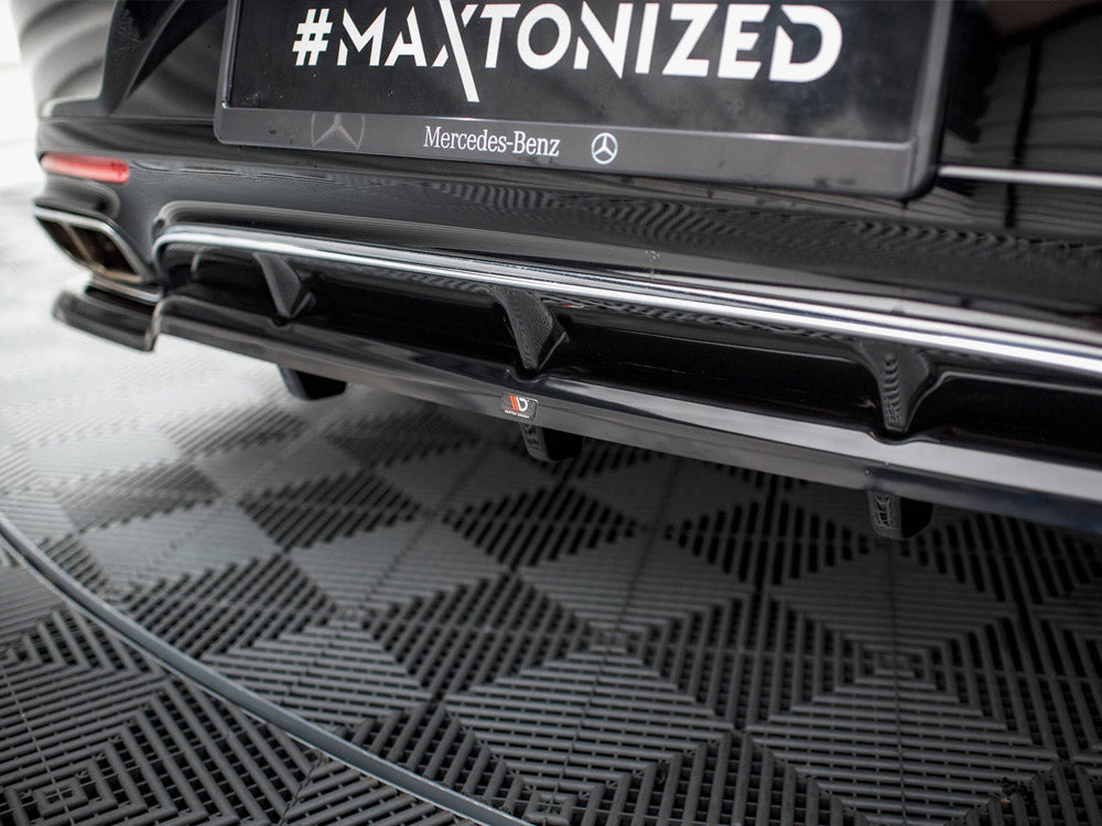 Rear Splitter (Vertical Bars) compatible with Mercedes-Benz S Coupe AMG Line C217 Facelift