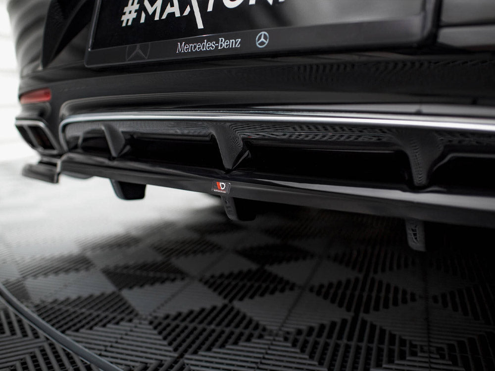 Rear Splitter (Vertical Bars) compatible with Mercedes-Benz S Coupe AMG Line C217 Facelift