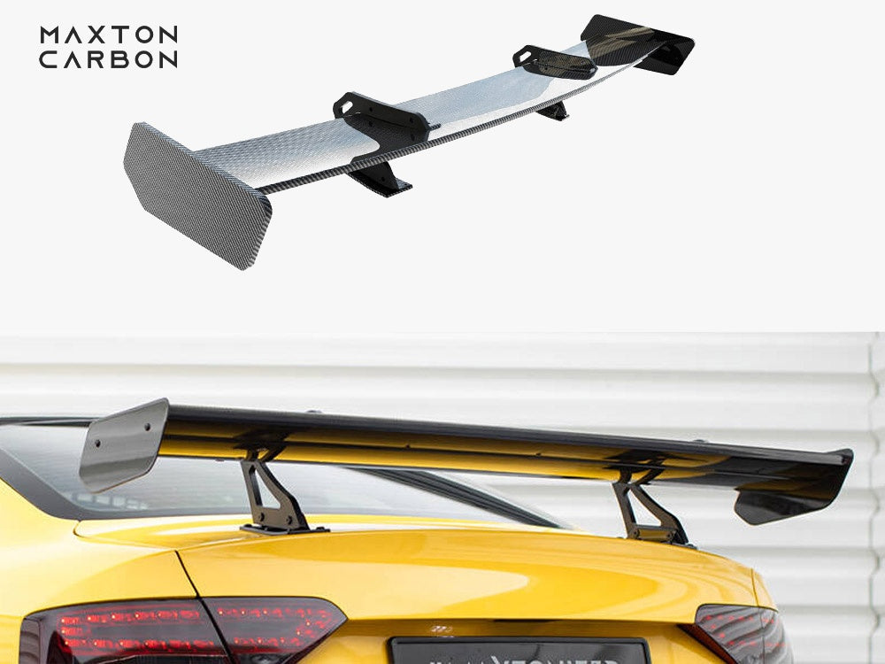 Carbon Spoiler With Upper Swan Mounting compatible with Audi A5 Coupe 8T