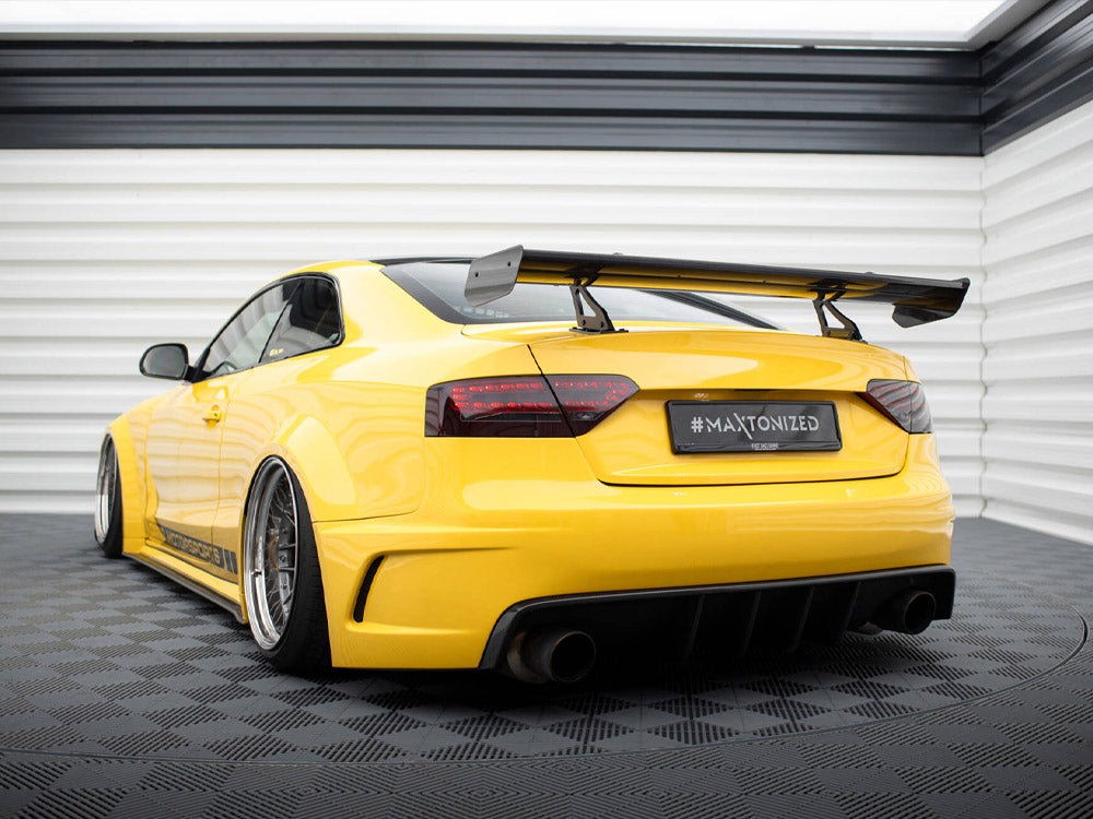 Carbon Spoiler With Upper Swan Mounting compatible with Audi A5 Coupe 8T