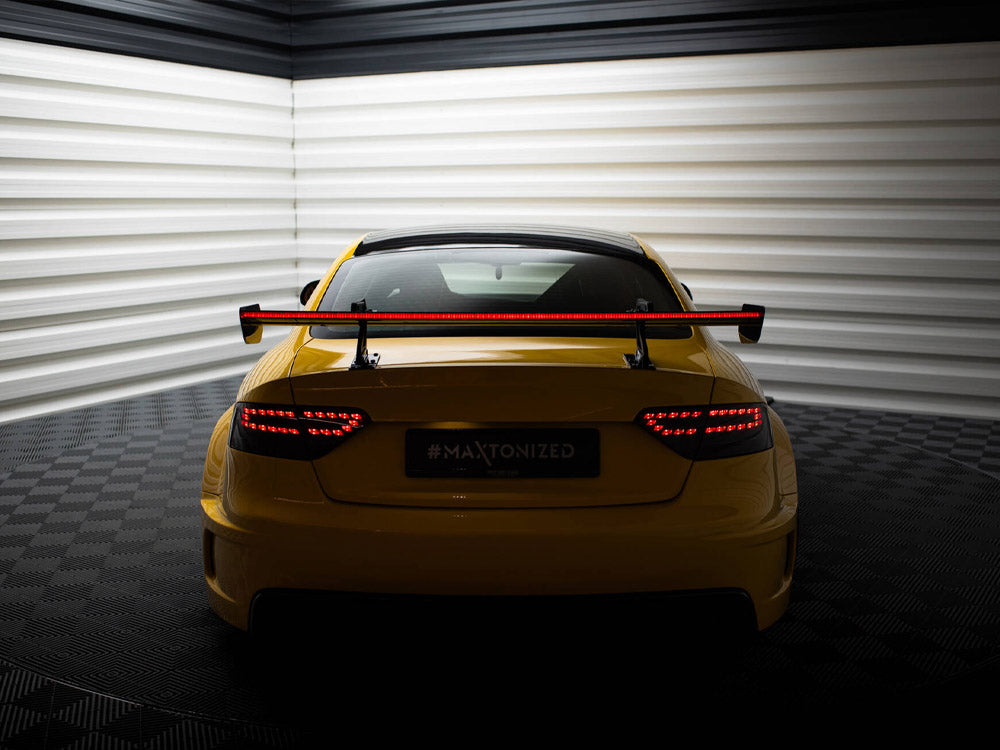 Carbon Spoiler With Upper Swan Mounting + LED compatible with Audi A5 Coupe 8T