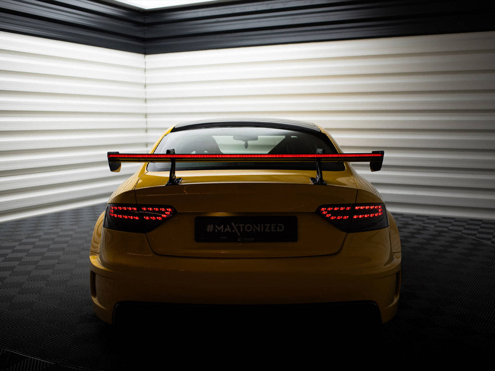 Carbon Spoiler With Upper Swan Mounting + LED compatible with Audi A5 Coupe 8T