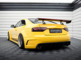 Carbon Spoiler With Upper Swan Mounting + LED compatible with Audi A5 Coupe 8T
