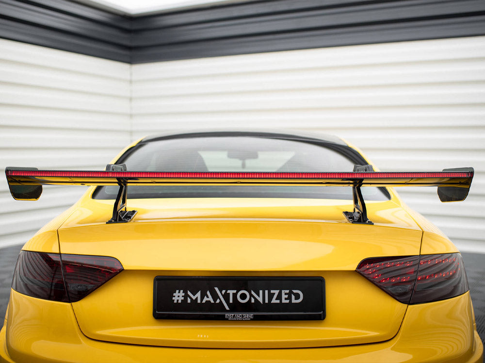 Carbon Spoiler With Upper Swan Mounting + LED compatible with Audi A5 Coupe 8T
