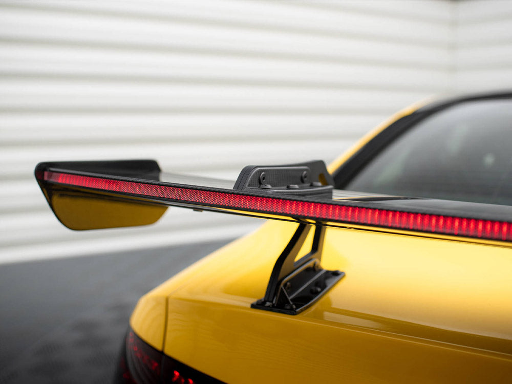 Carbon Spoiler With Upper Swan Mounting + LED compatible with Audi A5 Coupe 8T