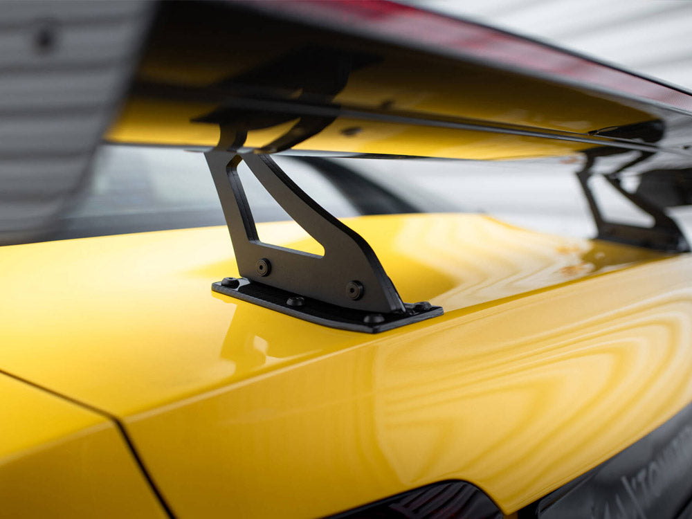Carbon Spoiler With Upper Swan Mounting + LED compatible with Audi A5 Coupe 8T
