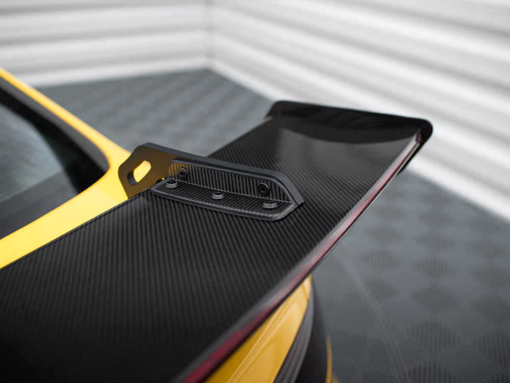 Carbon Spoiler With Upper Swan Mounting + LED compatible with Audi A5 Coupe 8T