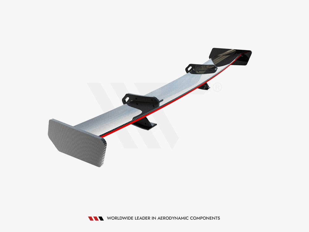 Carbon Spoiler With Upper Swan Mounting + LED compatible with Audi A5 Coupe 8T