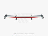 Carbon Spoiler With Upper Swan Mounting + LED compatible with Audi A5 Coupe 8T