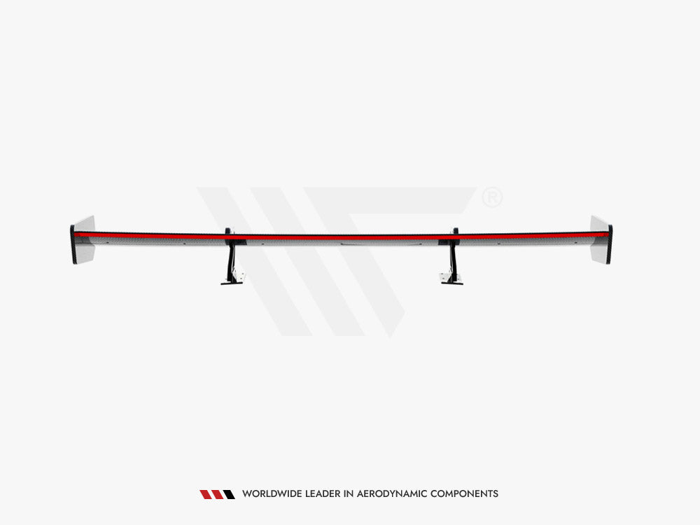 Carbon Spoiler With Upper Swan Mounting + LED compatible with Audi A5 Coupe 8T