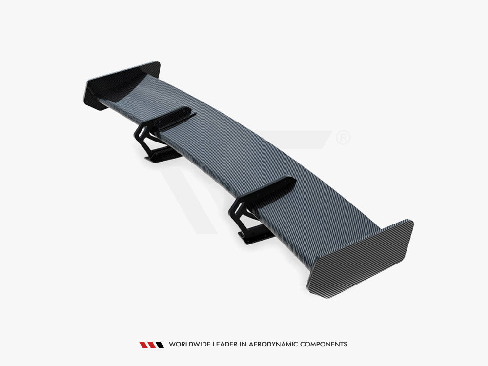 Carbon Spoiler With Upper Swan Mounting + LED compatible with Audi A5 Coupe 8T