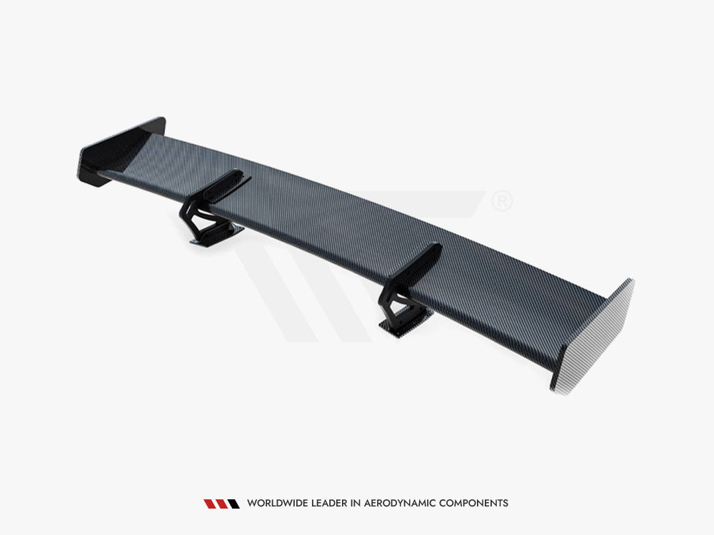 Carbon Spoiler With Upper Swan Mounting + LED compatible with Audi A5 Coupe 8T