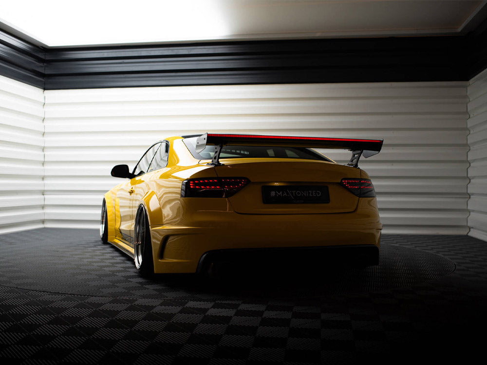 Carbon Spoiler With External Brackets Uprights + LED compatible with Audi A5 Coupe 8T