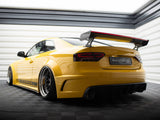 Carbon Spoiler With External Brackets Uprights + LED compatible with Audi A5 Coupe 8T