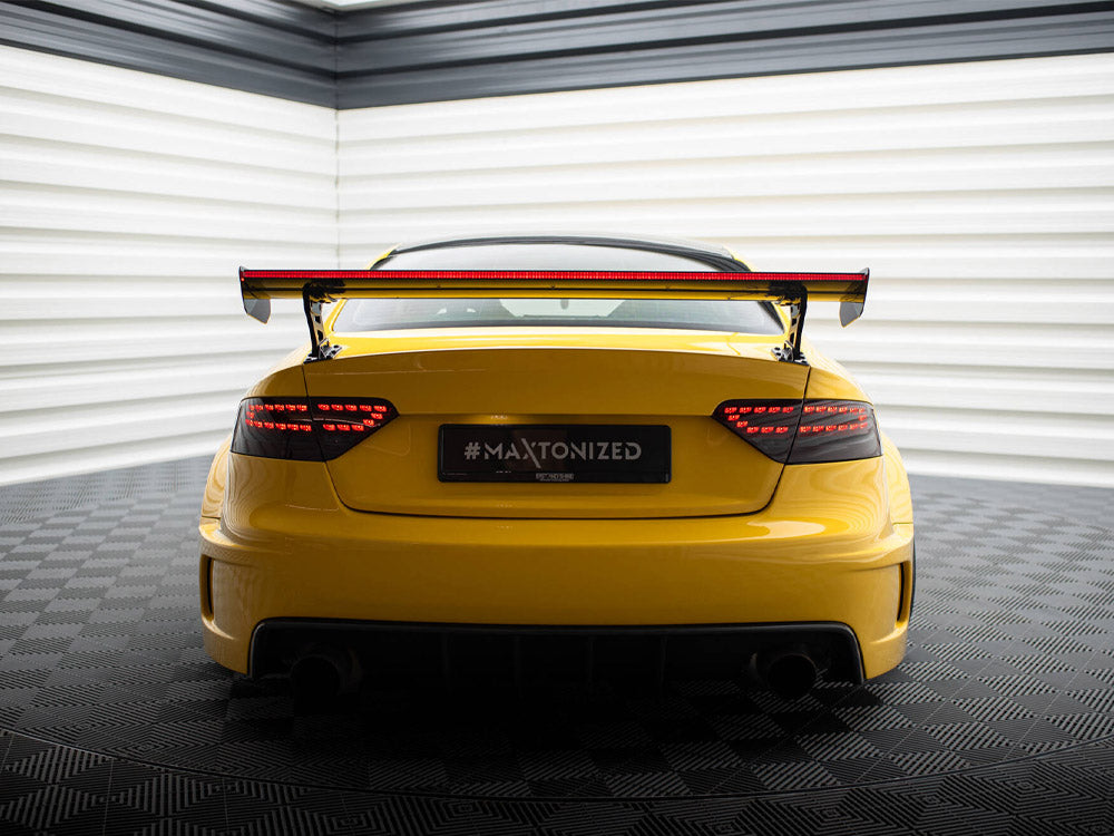 Carbon Spoiler With External Brackets Uprights + LED compatible with Audi A5 Coupe 8T