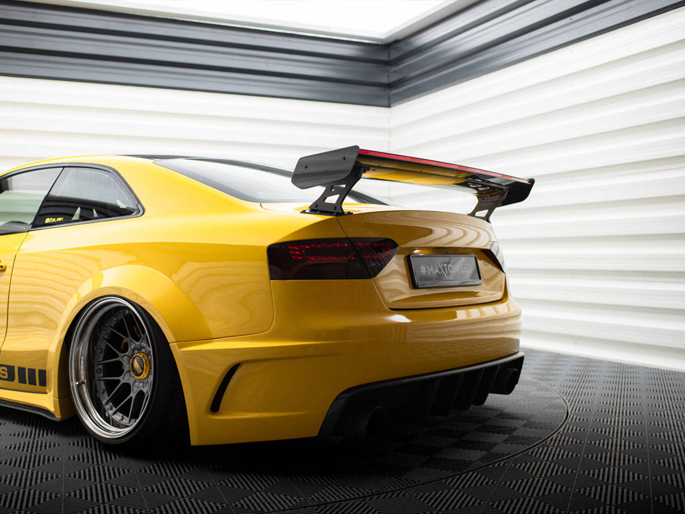Carbon Spoiler With External Brackets Uprights + LED compatible with Audi A5 Coupe 8T