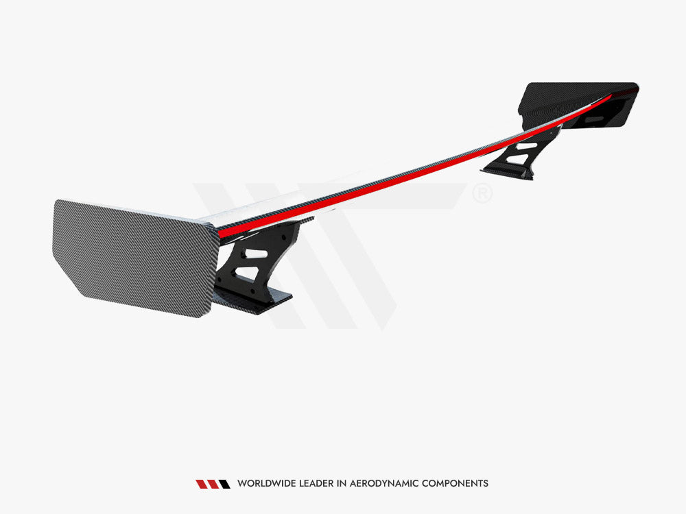 Carbon Spoiler With External Brackets Uprights + LED compatible with Audi A5 Coupe 8T