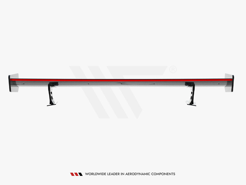 Carbon Spoiler With External Brackets Uprights + LED compatible with Audi A5 Coupe 8T