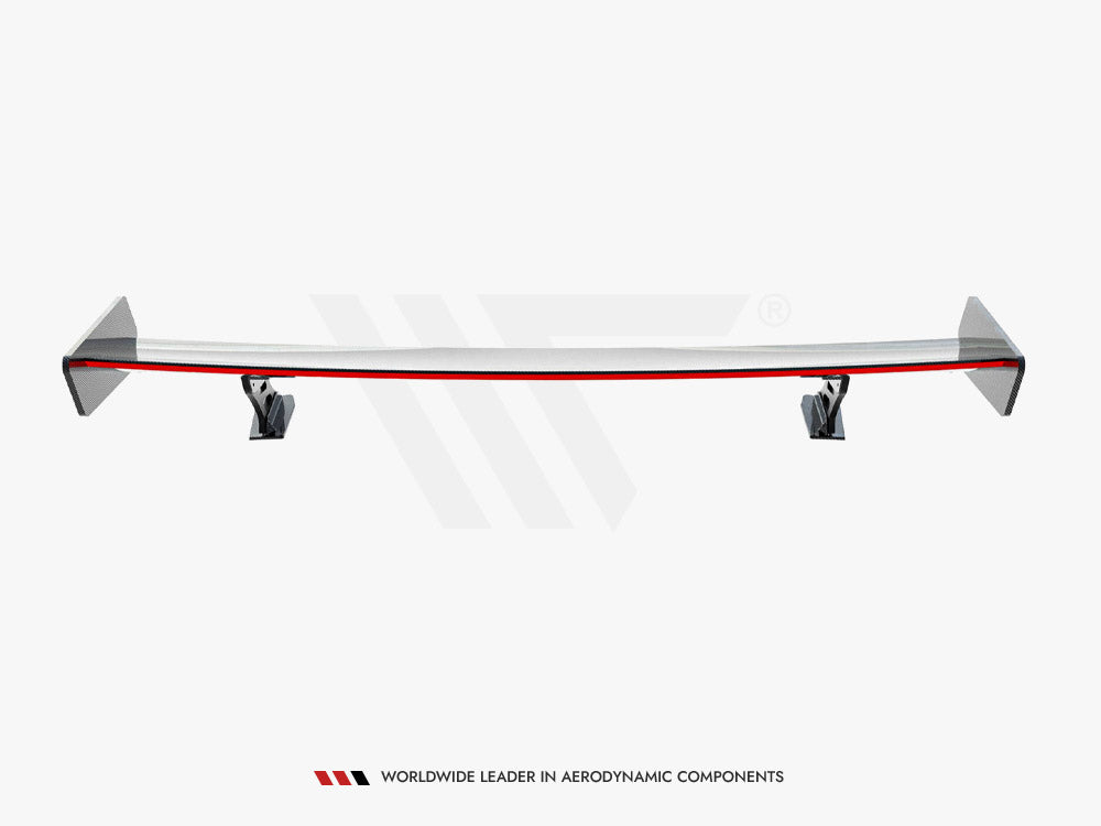 Carbon Spoiler With External Brackets Uprights + LED compatible with Audi A5 Coupe 8T