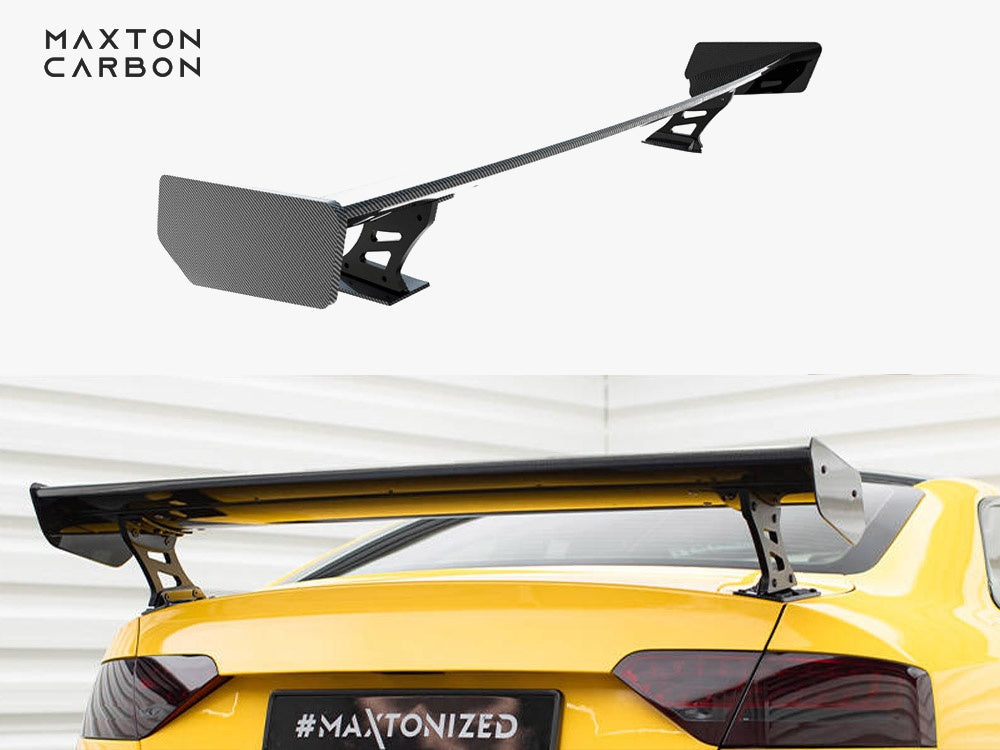 Carbon Spoiler With External Brackets Uprights compatible with Audi A5 Coupe 8T
