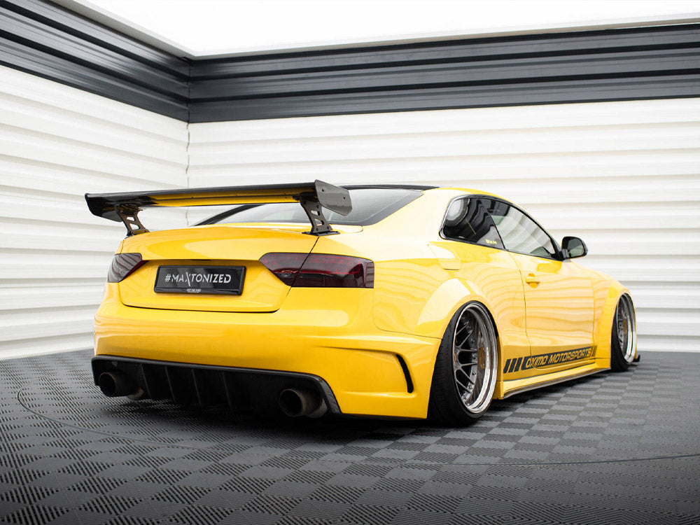 Carbon Spoiler With External Brackets Uprights compatible with Audi A5 Coupe 8T