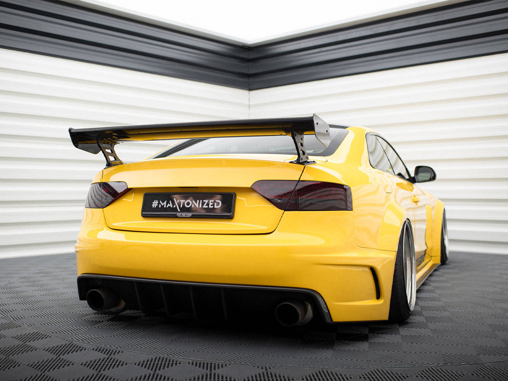 Carbon Spoiler With External Brackets Uprights compatible with Audi A5 Coupe 8T