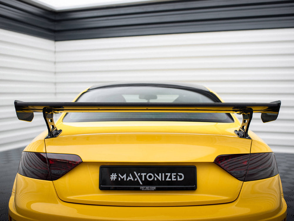 Carbon Spoiler With External Brackets Uprights compatible with Audi A5 Coupe 8T