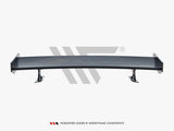 Carbon Spoiler With External Brackets Uprights compatible with Audi A5 Coupe 8T