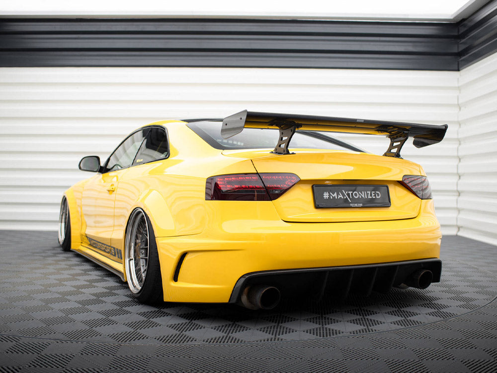 Carbon Spoiler With Internal Brackets Uprights compatible with Audi A5 Coupe 8T