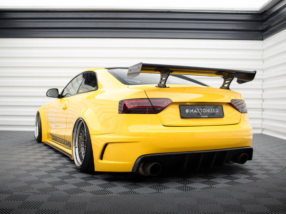 Carbon Spoiler With Internal Brackets Uprights compatible with Audi A5 Coupe 8T